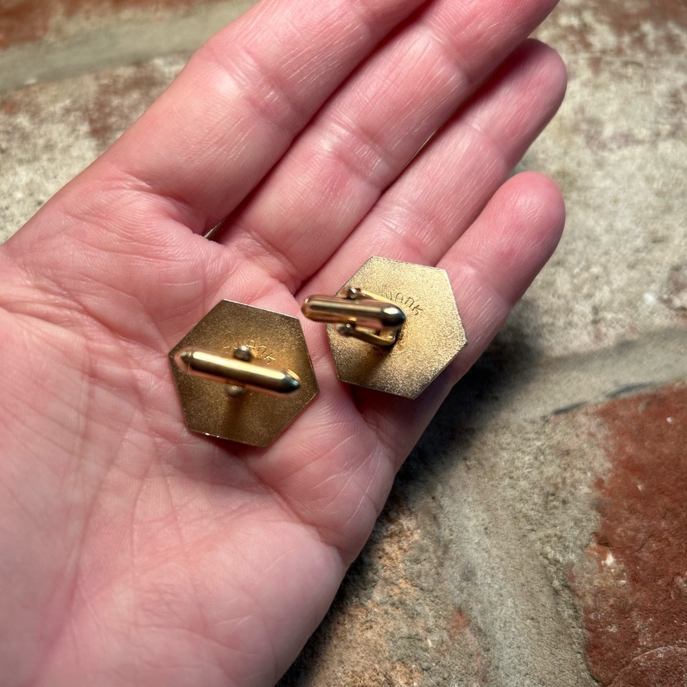 Vintage Swank Cuff Links & Tie Clip - Picture 4 of 12